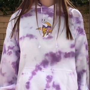 Customizable tie dye football hoodie